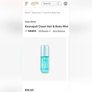 Kopari Kaanapali Coast Hair & Body Mist
